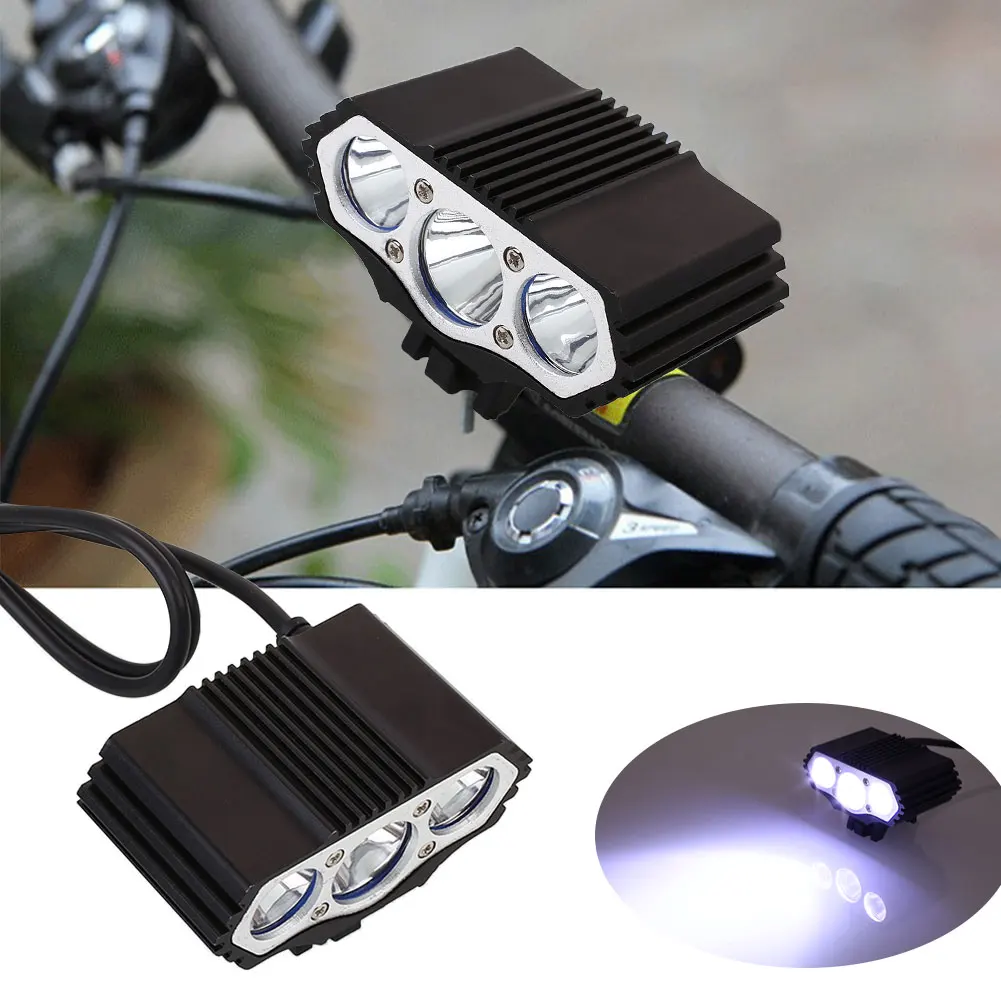 12000LM Cree 3LED 3 Mode Bicycle Lamp Bike Light Headlight Torch Accessory