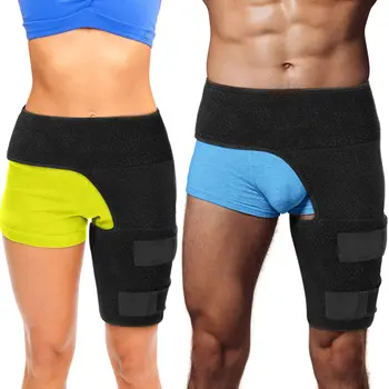 

Hip Brace Thigh Compression Sleeve Hamstring Compression Sleeve Groin Compression Wrap for Hip Pain Relief Support Fits Both Leg