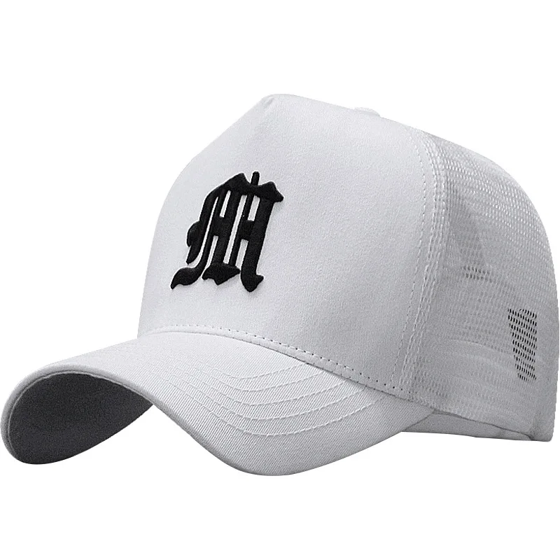 56-60CM 61-68cm Big Head Man Plus Size Baseball Cap Men Summer 100% Cotton Mesh Trucker Hat Male 3d Embroidery Snapback Hats 6