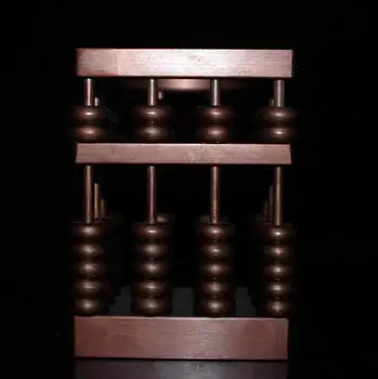 

YM Copper Statue Old square abacus pen holder made of pure copper red copper ornament