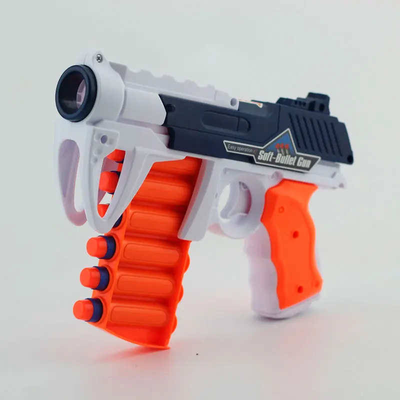 Ручной игрушечный пистолет с мягкими пулями пластиковая игрушка оружие для