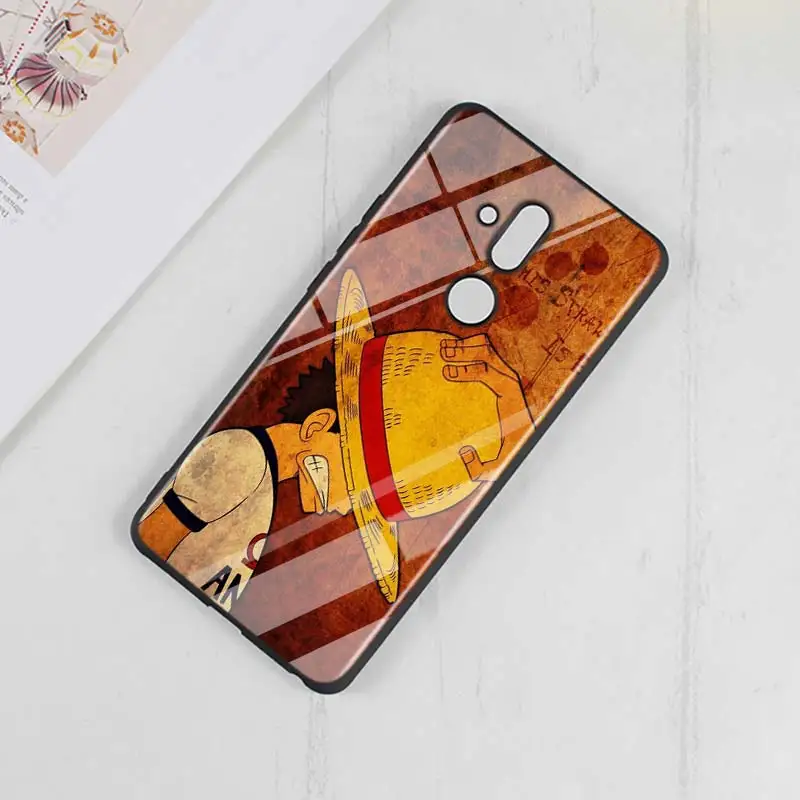 One piece Аниме Мода для huawei mate 30 20 20X(5G) 10 Lite Y9 Y7 Y6 Y5 Pro Prime Lite глянцевый черный чехол для телефона - Цвет: Style 01