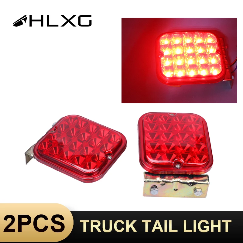 

HLXG 2 PCS Waterproof Taillights Rear Tail Light 20 LEDs Trailer Truck Stop Auto Car Signal Lamp Fog Light Bulbs Caution Lights
