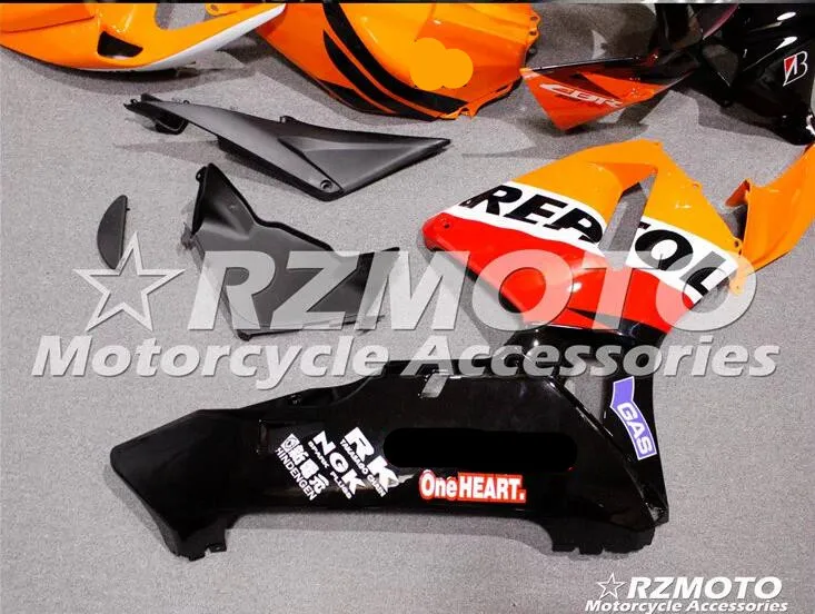 Мотоциклетный обтекатель abs Подходит для Honda CBR600RR F5 2005-2006 корпусные детали форма оранжевый красный blackStore № 0091