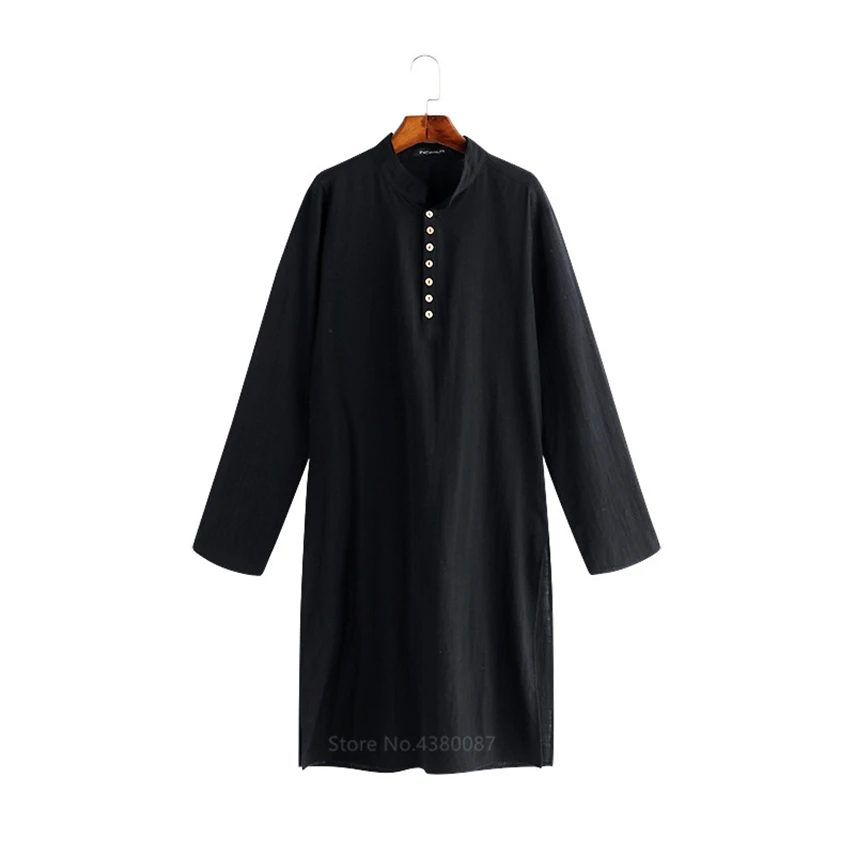 Islamic Clothing for Muslim Fashion Man Long Robes Solid Long Sleeve Arabic Arab Simple Casual Mens Shirt Jubba Thobe - Image 6