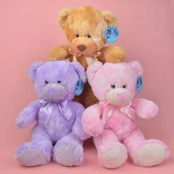 

Colors Bow-tie Bear for Cute Baby/ Kids Brithday Chirstmas Gift, Teddy Stuffed Plush Toy Doll Free Shipping