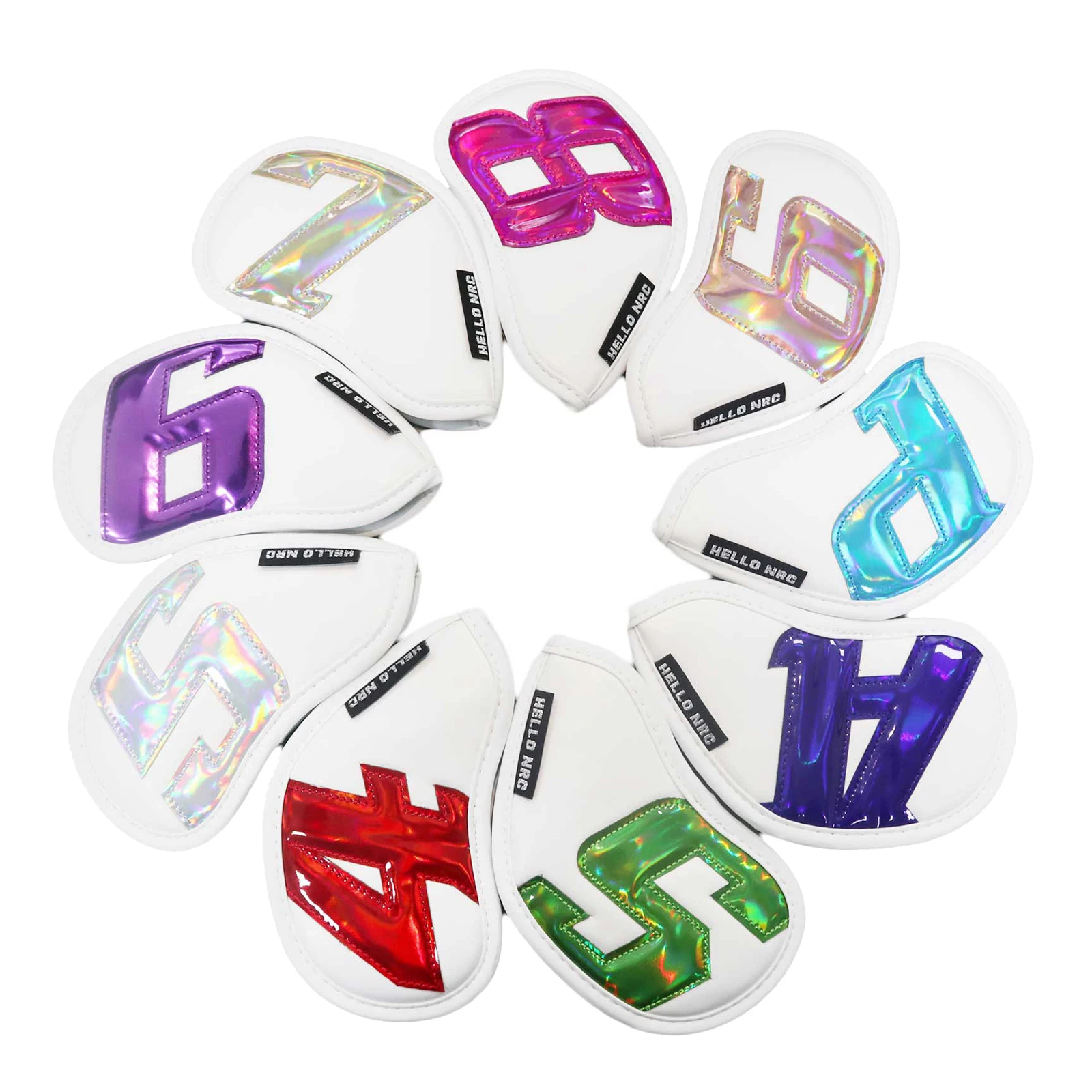 Golf Iron Head Cover Club Headcover Protection Non-Slip Sticker Closure Sleeves Training Aids | Спорт и развлечения