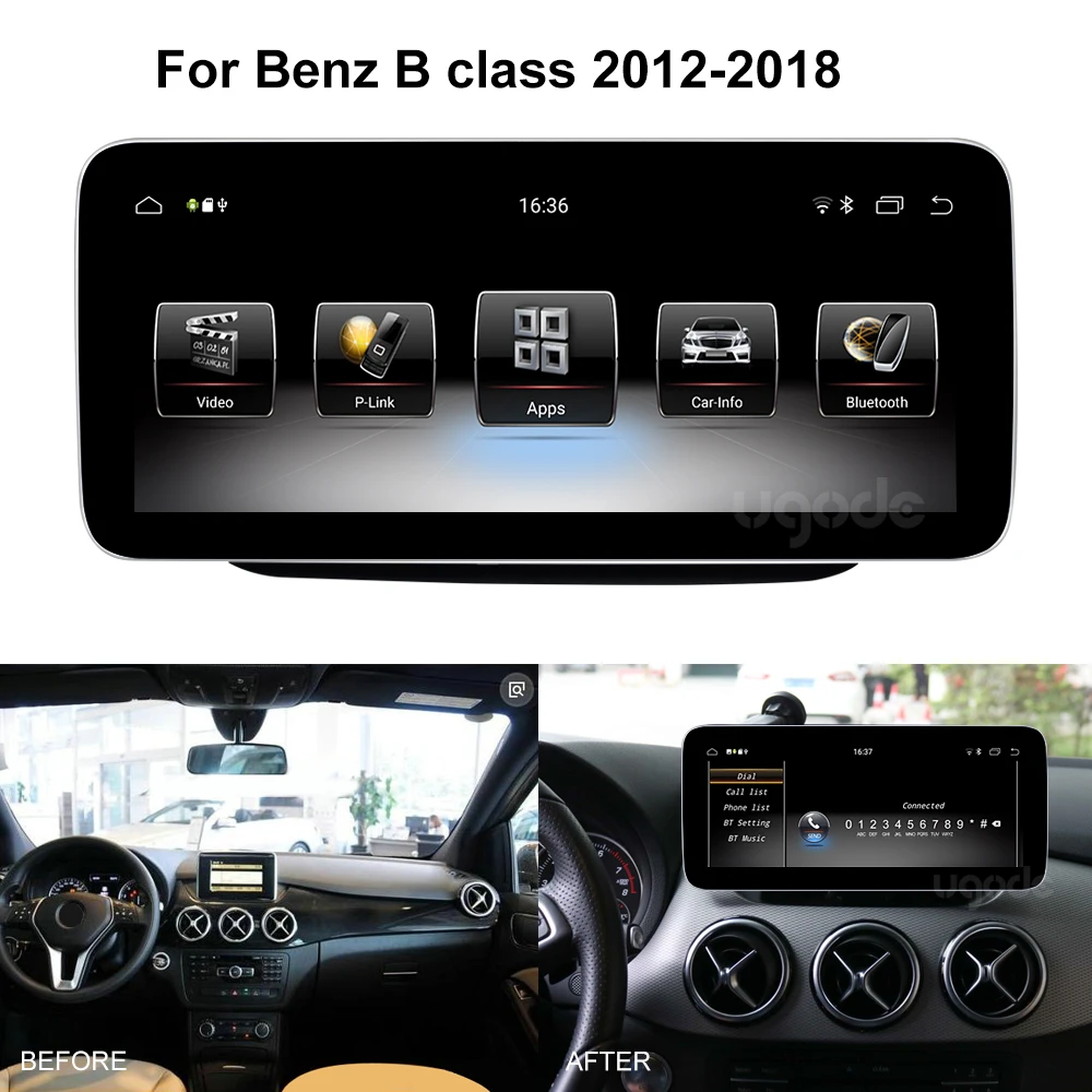 Ugode 2013-15 W246 Android 9,0 экран автомобильный gps навигация Мультимедийная система музыкальный видео плеер для Benz B класс B160 NTG4.5
