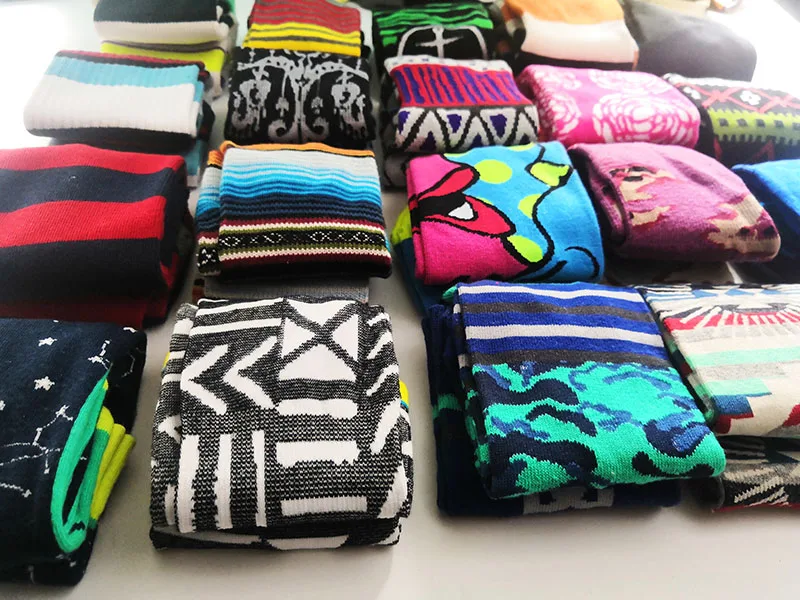 Super Clearance Socks Men Terry Bottom Cotton Colorful Sockken Hip hop Men's Novelty Sox