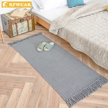 Ретро-ковер для дивана, гостиной, спальни, ковер, хлопок, кисточки, окрашенная пряжа, 60x130 см, стол, рунер, покрывало, декоративный домашний, мебельно-декоративная ткань