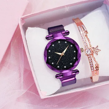 

Luxury Women Watches Ladies Magnetic Starry Sky Clock Fashion Diamond Female Quartz Wristwatches Relogio Feminino Zegarek Damski