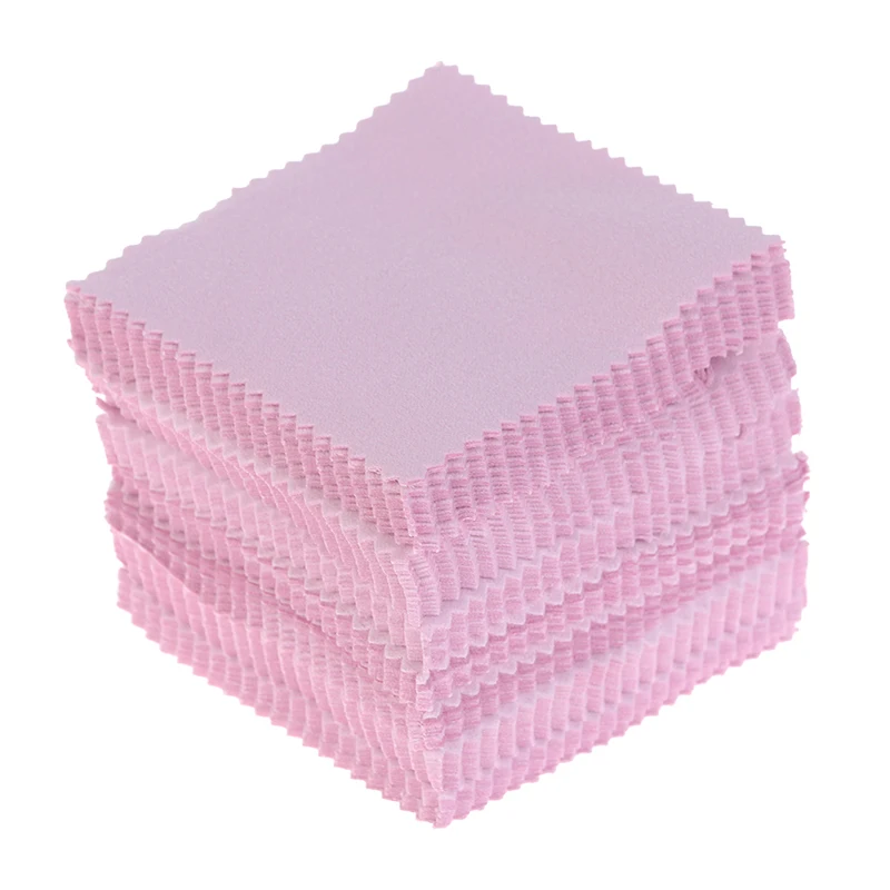 100pcs Jewelry Clean Polish Cloth for Ring Necklace Jewelry Cleaning