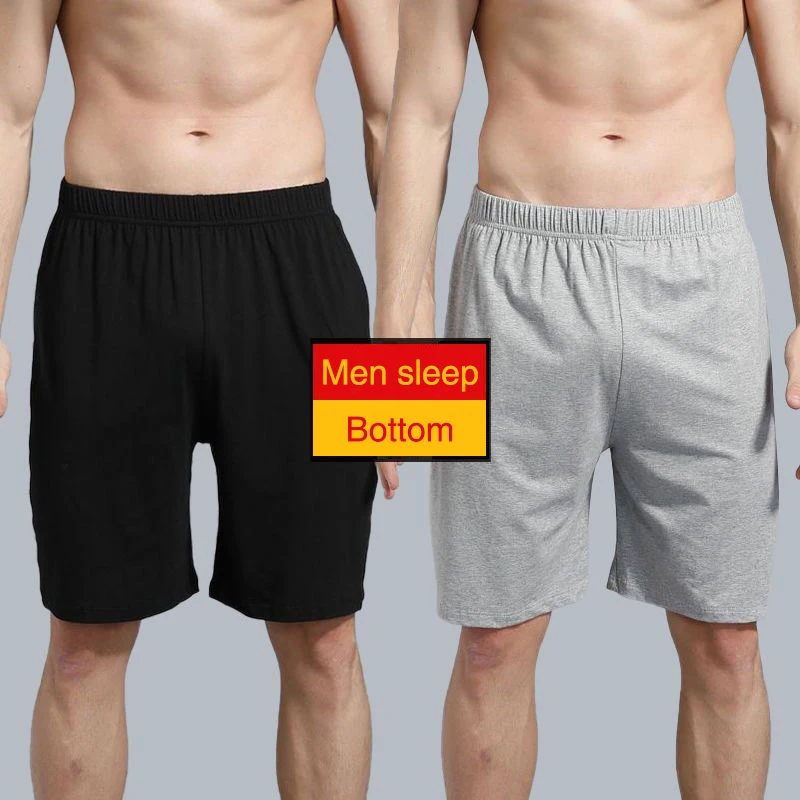 Home Pajama Shorts Mens Sleepwear Sexy Elastic Sleep Bottom Cotton Comfortable Breathable Boxers Casual Male Solid Underpants images - 6