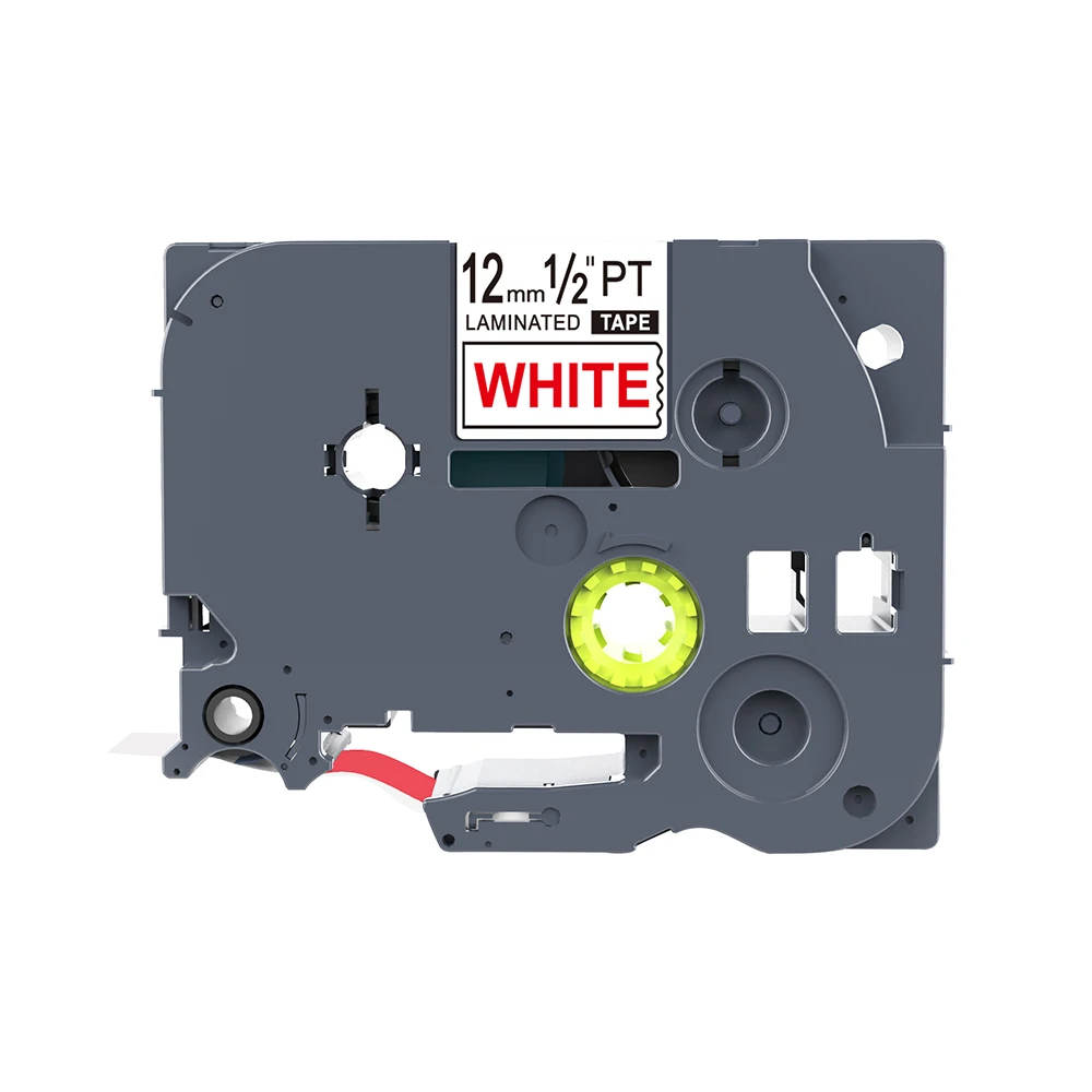 Герметизирующая ptfe-лента для лента 10 шт. TZe231 TZe-231 запечатанных лент для черная и белая 12 мм TZ231 TZe ленты для Brother P-Touch PT-H100 PT-H105 PT-D200 - Цвет: Red On  White