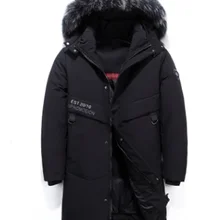 Высококачественный мужской пуховик, сохраняющий тепло, Мужская зимняя толстая зимняя парка, пальто, камуфляжная, белая, черная, на утином пуху, новая мода