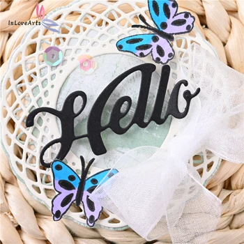 

InLoveArts Hello Letter Metal Cutting Dies for Card Making Scrapbooking Craft Emboss Alphabet Hello Word Outline Shadow Die Cuts