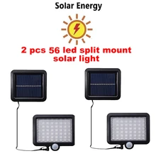 2/4pcs Outdoor Solar Lights 100/56/30 LED Bright Motion Sensor Wall Light with 3 Modes Wireless Waterproof IP65 Night Lights for