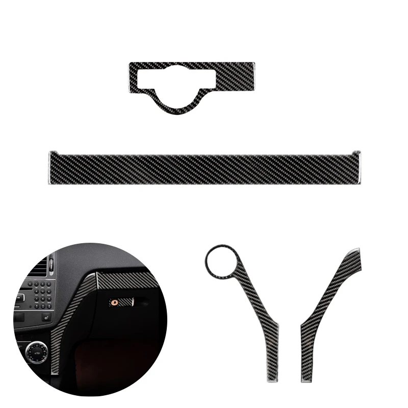 

Для Mercedes Benz C Class W204 2007-2010 Центральная панель управления автомобиля/переключатель фары/пассажирская панель приборной панели из углеродного волокна крышка отделка