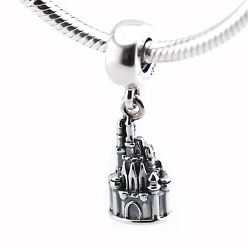 

Special Offer Genuine 925 Sterling Silver Castle Dangle Charm Beads Fits Pandora Bracelets for Women DIY Jewelry Making kralen