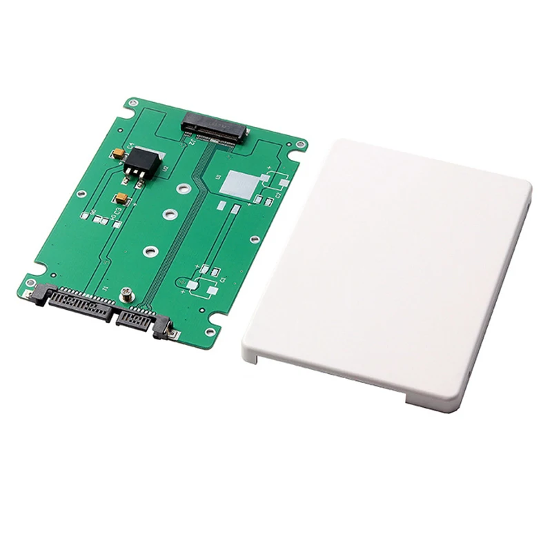 Белый Qиндийский корпус M.2 NGFF SSD до 2," SATA адаптер карта с 7 мм Толщина чехол NGFF M2 SSD чехол SSD корпус коробка HDD чехол - Цвет: Белый