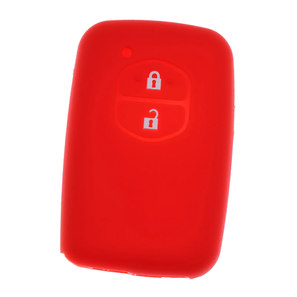 Car 2Buttons Remote Key Silicone Case Cover For Toyota Camry Prius Venza Red