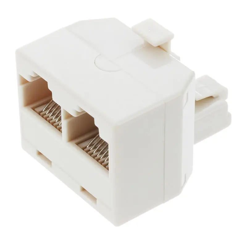 

RJ45 2 Female to Male Plug Network Cable Adapter