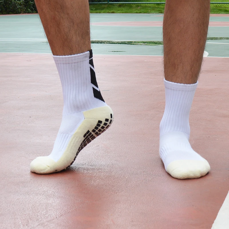 New Men Anti-Slip Football Socks High Quality Soft Breathable Thickened Sports Socks Running Cycling Hiking Women Soccer