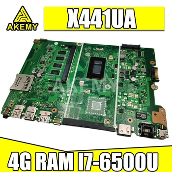 شراءاللوحة الأم للكمبيوتر المحمول AKemy X441UA لـ ASUS X441U X441UV X441UAK F441U A441U اللوحة الرئيسية الأصلية 4GB-RAM I7-6500U CPU