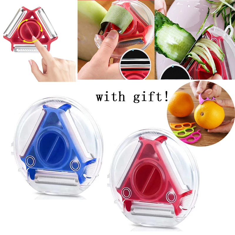 3 In 1 Multifunction Peeler Slicer Stainless Steel Peeler Shredder