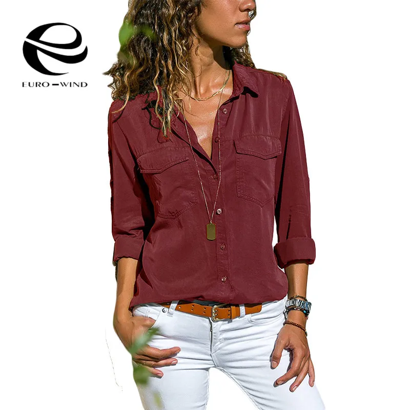 Plus Size 5XL Autumn Womens Tops and Blouses Long Sleeve V-neck Solid Female Casual Loose Women Tops Shirt Blusas Mujer De Moda Plus Size 5XL Autumn Womens Tops and Blouses Long Sleeve V-neck Solid Female Casual Loose Women Tops Shirt Blusas Mujer De Moda