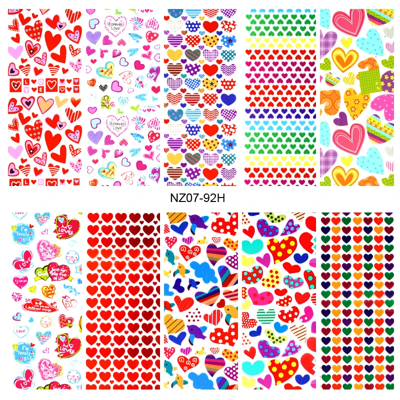 10Roll 4*10cm leopard Print &Love Heart Nail Glass Foils Decal , Nail Paster Kit Valentines's day Transfer Sticker 10Roll 4*10cm leopard Print &Love Heart Nail Glass Foils Decal , Nail Paster Kit Valentines's day Transfer Sticker