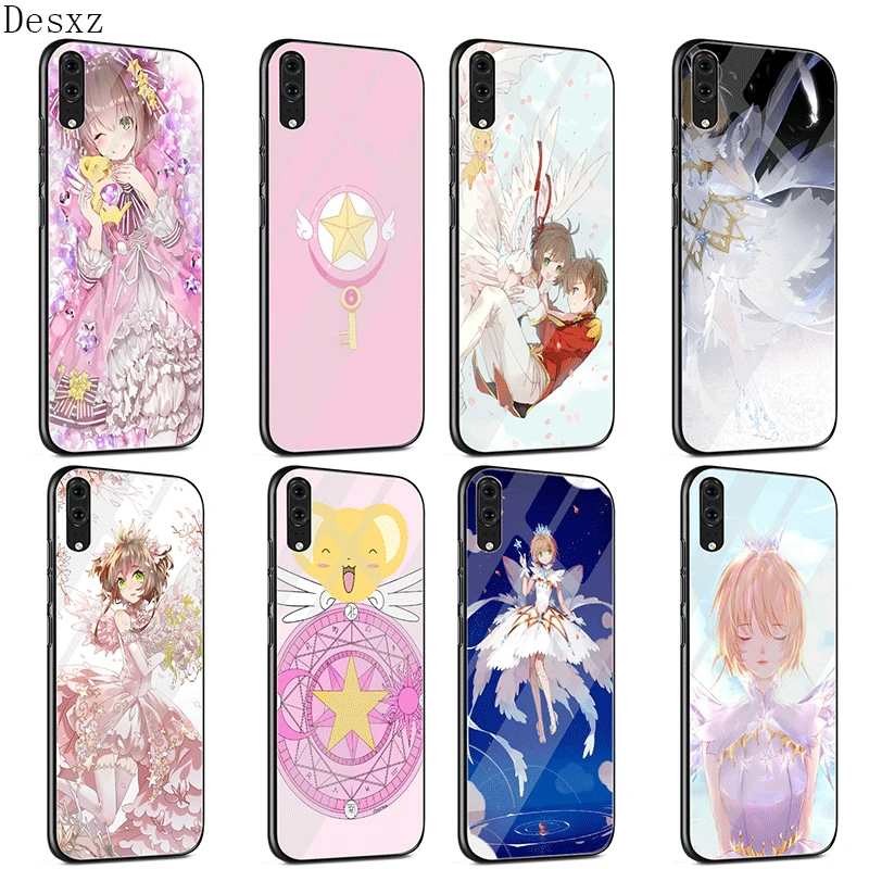 Чехол стекло для huawei P30 P20 P10 Honor 9 10 mate 20 Pro Lite 7A 8X Y9 Y6 P Smart Cover аниме Cardcaptor Sakura