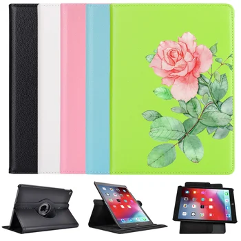 

Ipad 2 3 4 360° Rotating Leather Stand Case Beautiful Rose Cover Protective For 2020 iPad Pro 11 12.9 10.5 7.9 inch Mini 1 2 3