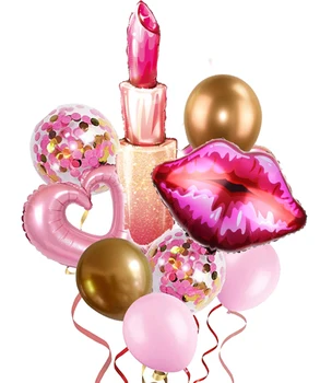 

Bridal shower balloon lipstick kiss me Ring balloon Helium Balloon Spa Party Wedding Marriage Decoration
