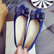 Женская обувь на плоской подошве; Винтажная обувь; женская обувь черного цвета на плоской подошве с бантом-бабочкой; удобная женская обувь без застежки; feminino zapatos para mujer schuhe