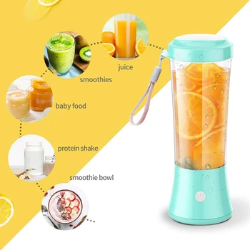 

Portable Blender Personal Size Blender Juicer Cup for Juice Crushed-Ice Smoothie Shake, Two Rotating Speed, USB Rechargeable, Wa