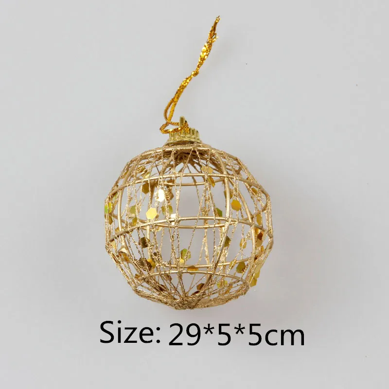 6 шт./компл. елочный шар украшения Xmas Tree, золотистый; большие мячики елочные шары вечерние свадебный Декор шары для украшения кулон с утолщённой меховой опушкой, год