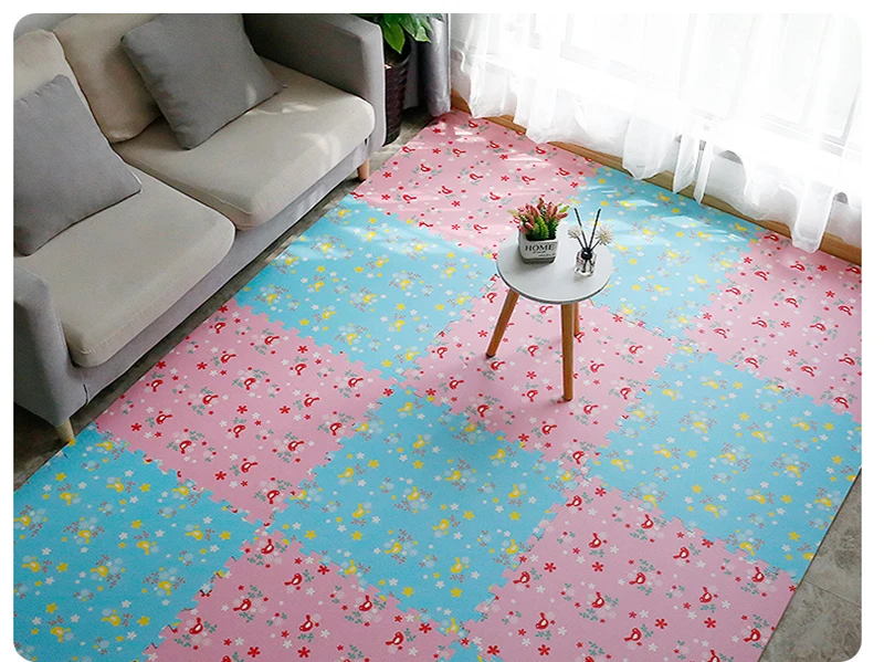 Цветочный узор ползающий игровой Противоскользящий коврик ковер гусеничный коврик утолщенный для гостиной игровой коврик