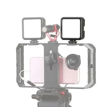 

1PC 6W Mini LED Video Light 2000mAh Built-in Battery Shoe 1/4 Screw Photographic Triple Cold Lighting 5500K For Vlogging Z5J1