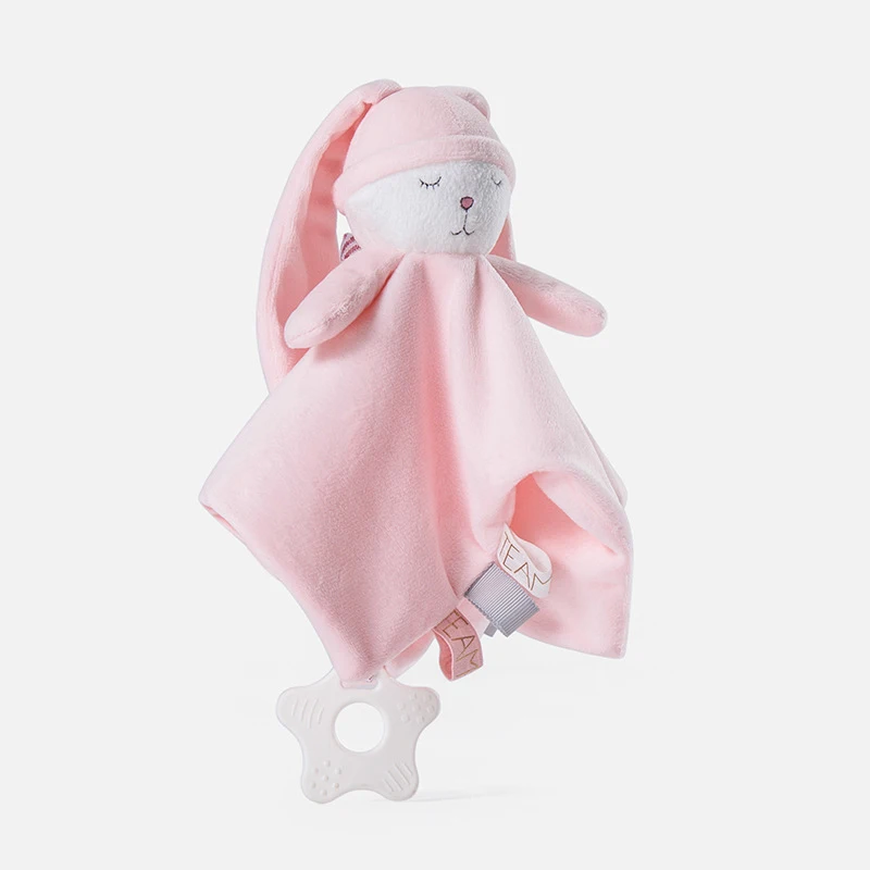  25*25cm Baby Plush Toy Rabbit Scarf Handkerchief Appease Towel Rattles Crap Bunny Stuffed Doll Anim