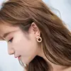 Korea Style Gold Color Copper Material Geometric Circle Clip on Earrings Without Pierced Elegant Cuff Ear Clip Anti-allergy Gift ► Photo 2/4