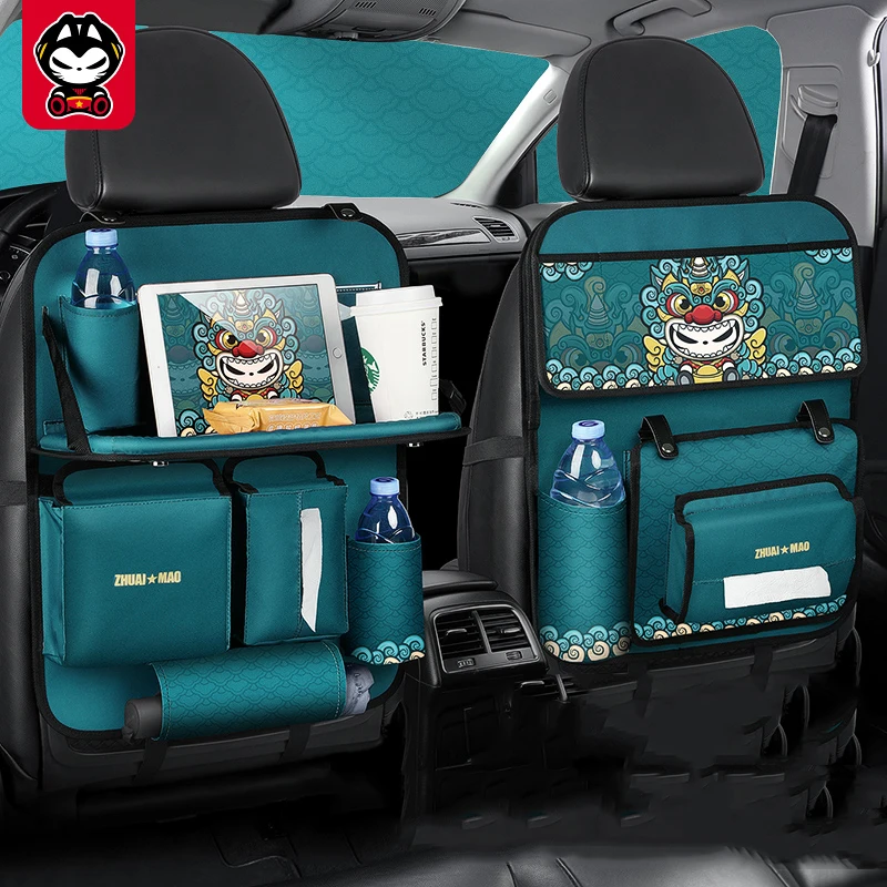 Drag Cat Series Car Seat Back Organizer Bag Storage Foldable Table Tray Travel Auto Accessories | Автомобили и мотоциклы