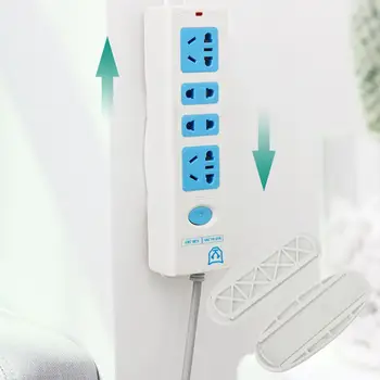 

Wall-Mounted Sticker Punch-free Plug Fixer Home Self-Adhesive Power Seamless Strip Wire Socket Cable Organizer Holder Fixer C0B3