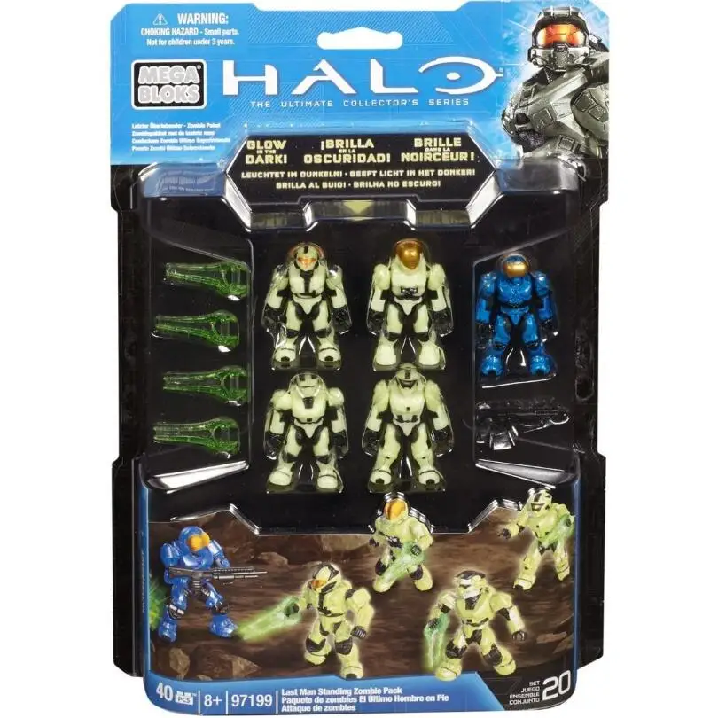 Mega Bloks Halo Last Man стоящий зомби пакет 97199 светящийся|Игровые фигурки и трансформеры| |
