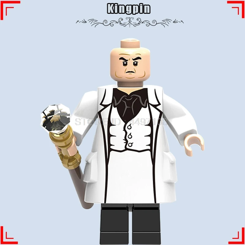 Tony Stark Капитан Америка Marvel Мстители повреждения Железный человек Kingpin Crossbone Quicksilver красный череп танос строительные блоки игрушки - Цвет: Kingpin