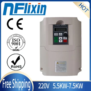 

220V 5.5KW VFD Inverters Converters, Variable Frequency Driver Single Phase to 3 Phase, Universal Converter Inverter for Motor S