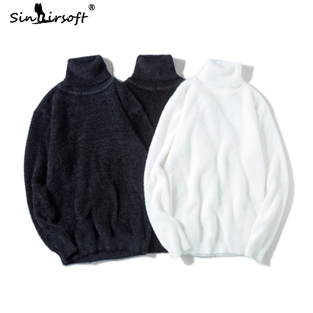 

3 Color Men's Long Sleeved Turtleneck Soild Pullover Sweater England Style Casual Top Clothing Autumn Warm Knitted Sweater New