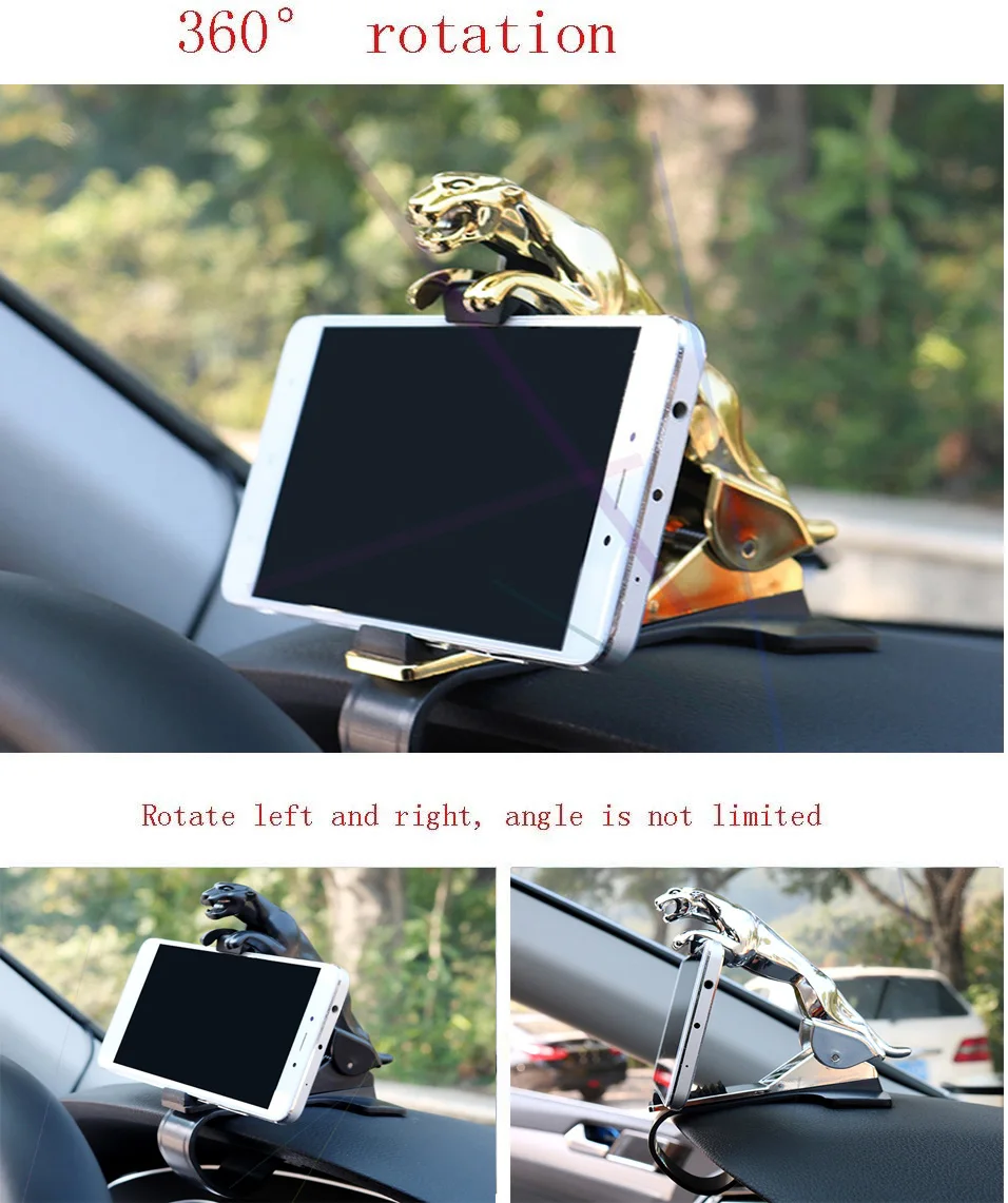 Car Phone Holder Leopard Cheetah 360 Degree GPS Navigation Dashboard Phone Holder For iPhone 8 Plus XS XR 11 Por MAX S10 Mate30