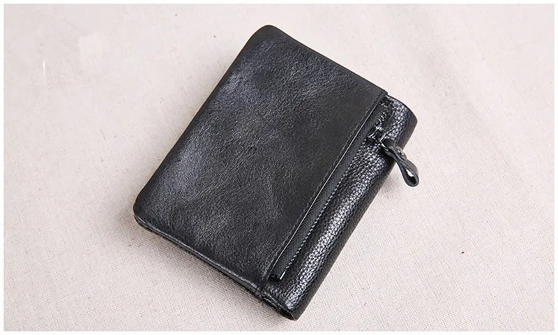 PNDME echtem leder männer kurze kleine geldbörse mode vintage natürliche echt rindsleder karte halter frauen brieftasche student geldbörse – Detail 12