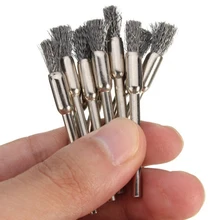 

10 Pcs Wheel Wire Pen Brush Steel Cup Brush Rotary Tool Dremel Polishing Set Accessories Kit For Cleaning Grinding Polished